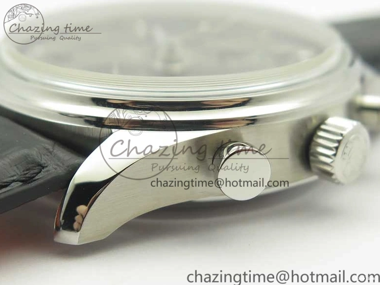 MIROTIME 0320 Portuguese Chrono SS ZF 1:1 Best Edition Gray Dial SS On Black Leather Strap A ZipUp 7215